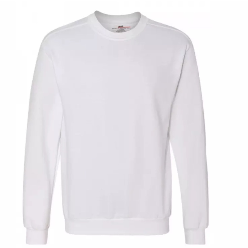 Anvil Ringspun Crew Neck Sweatshirt White Unisex